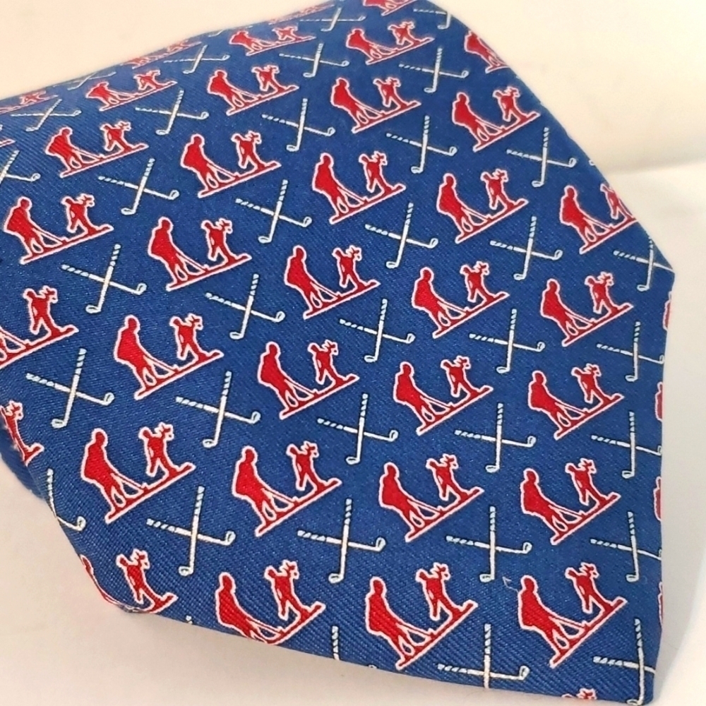 Mens Vineyard Vines golf + caddy silk tie custom collection Silk Country‎ Club